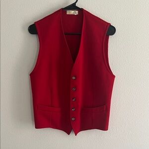 Vintage Made in England 100% Lambswool Sweater Vest Preppy V Neck Classic Knit